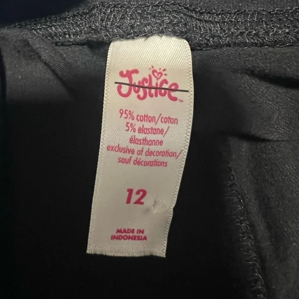 Justice Girl’s Leggings. Like New Condition. Size 12